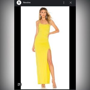 Lovers & Friends Kiki dress, size S yellow maxi gown